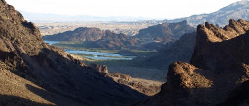 Wetland and mountain landscape at Havasu National Wildlife Refuge