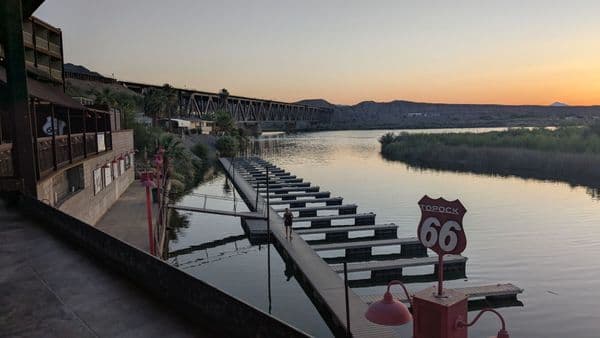 Topock 66 Marina docks on the Colorado River